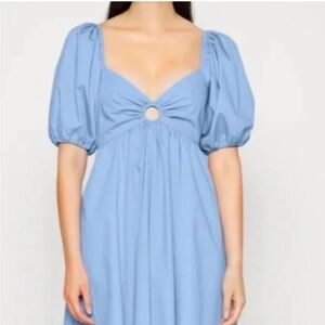 Abercrombie tie back blue dress